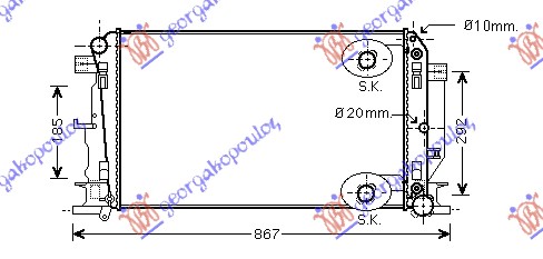 HLADNJAK MOTORA 2.2/3.0 Cdi/3.5i 24V (AUTO) (-AC) (67.7x41)