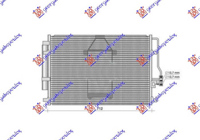 HLADNJAK KLIME 2.2-3.0 CDI DIZEL (AUTO) (715x445x16)