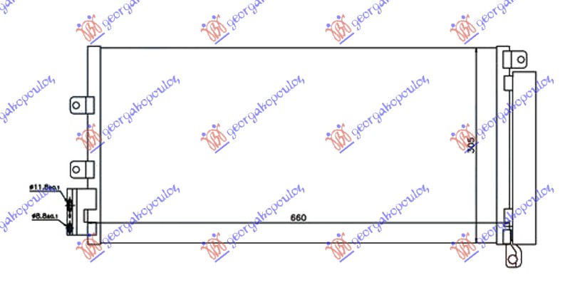 HLADNJAK KLIME 1.4i TURBO 1.3 - 1.6JTD (63x30)