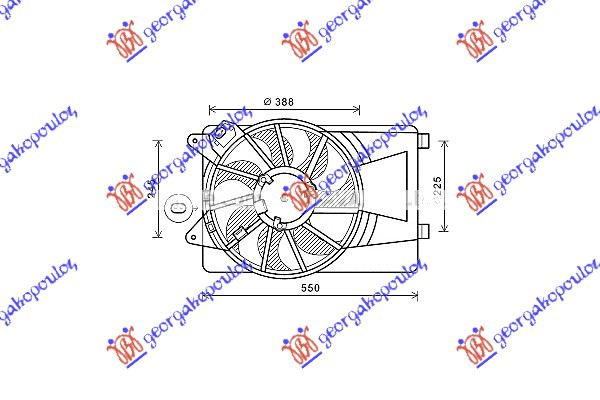 VENTILATOR KOMPLET 1.4i 8V - 16V (+AC)