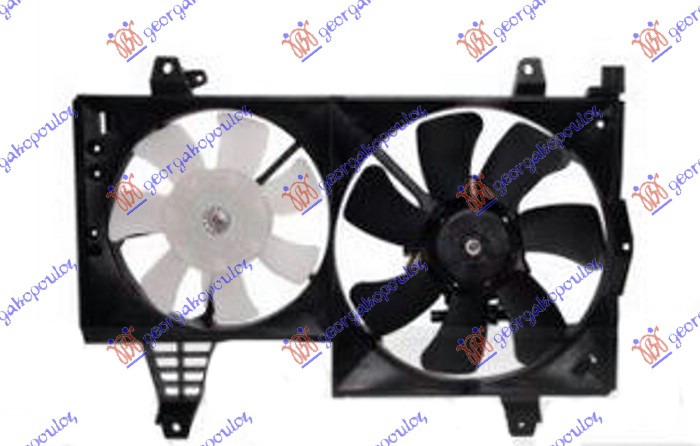 VENTILATOR (DUPLI) KOMPLET (2.0 TURBO BENZIN) (320/250mm)