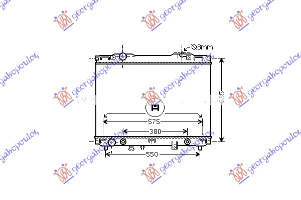 HLADNJAK MOTORA 2.4-3.5 BENZIN (AUTO) (+/-AC) (57.8x62.8) 8mm (DOOWON TIP)