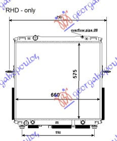 HLADNJAK MOTORA 2.4-3.5 BENZIN (AUTO) (+/-AC) (57.8x62.8) 8mm (HALLA TIP)