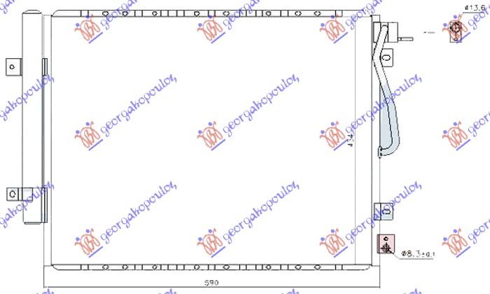 HLADNJAK KLIME 3.5i V6 24V - 2.5 CRDi (590x434) 06-