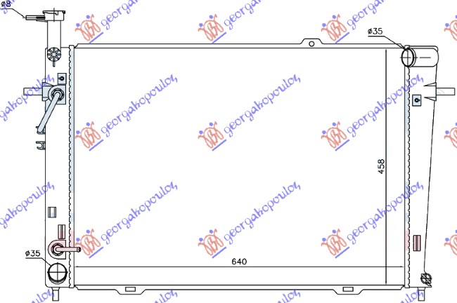 HLADNJAK MOTORA 2.7I 24V AUT. +/ - A/C (64x46.2)