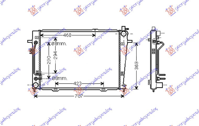 HLADNJAK MOTORA 2.0 CRDi (64x45.5x18)AUTOMATIK