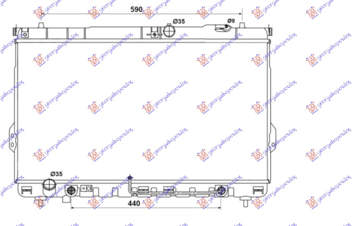 HLADNJAK MOTORA 2.0CRDI+/ - A/C A/T TUBE 8MM (FEN