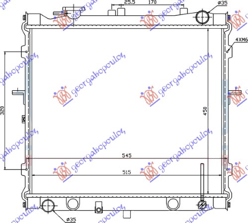 HLADNJAK MOTORA 2.0 16V (+/-AC) (45x52.4)