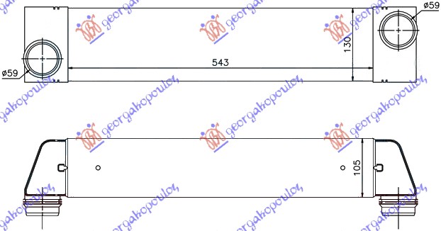 HLADNJAK INTERKULERA 3.0/3.5 TD (540-127x105)