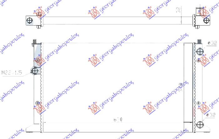 HLADNJAK MOTORA (CABRIO) BENZIN/DIZEL (630x380x34)