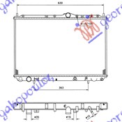 HLADNJAK MOTORA 1.6/1.8/2.0 BENZIN (+/-AC) (40.2x65.5x16)