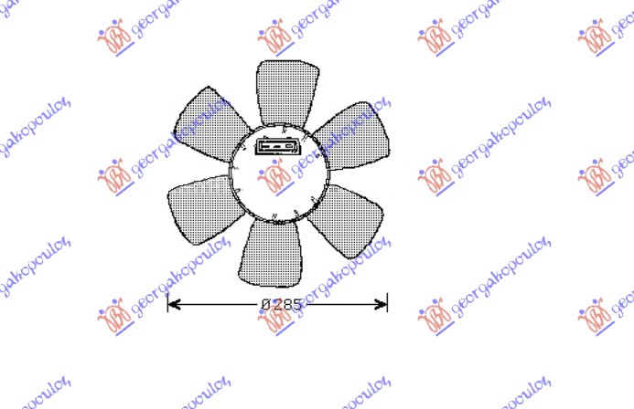 VENTILATOR HLADNJAKA (MOTOR+ELISA) (BENZIN/DIZEL) (+AC)