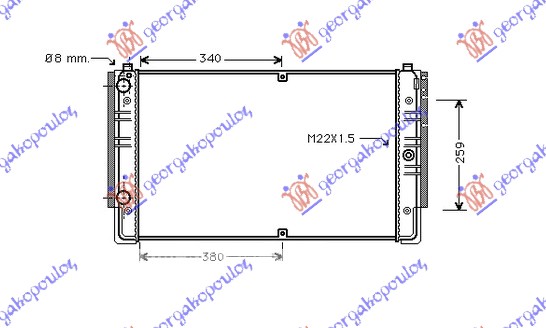 HLADNJAK MOTORA 1.9TD/2.0/2.4D (MAN/AUTO) (+/-AC) (72x41.5)