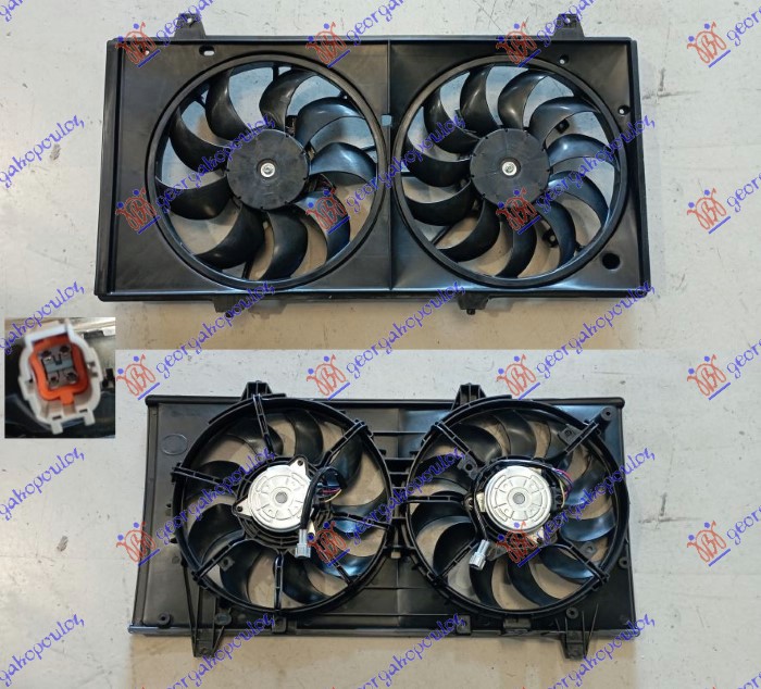 VENTILATOR (DUPLI) KOMPLET (1.8/2.0 BENZIN - 2.2 CRDT DIZEL) (4+4 PIN)