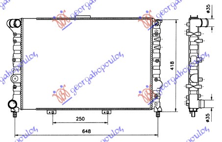 HLADNJAK MOTORA 1.6 (+AC) (58x42)