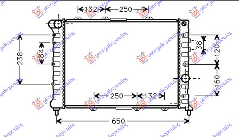 HLADNJAK MOTORA 1.9JTD - 2.4JTD (58x39.5x24