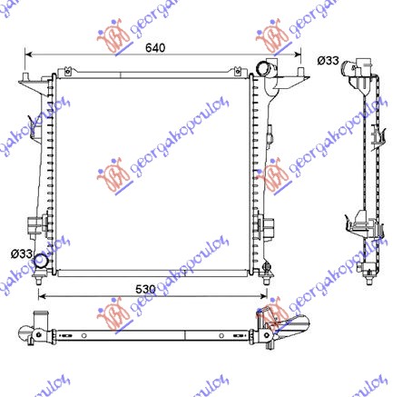 HLADNJAK MOTORA 2.0CRDi DIZEL (450x440x16)