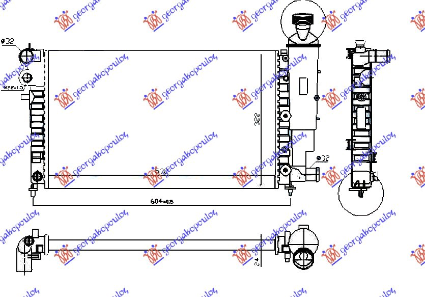 HLADNJAK MOTORA XN/XR RALLY (53x32)