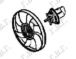 VENTILATOR KOMPLET ( - A/C) 1.4 - 1.6 BENZIN