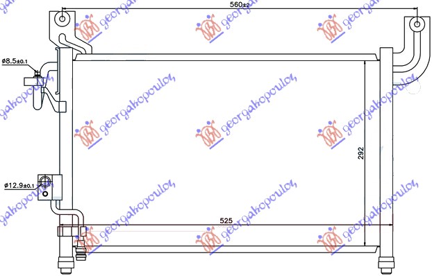 HLADNJAK KLIME BENZIN/DIZEL (475x300x16)