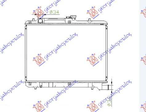 HLADNJAK MOTORA 1.8CC 16V (35x60)