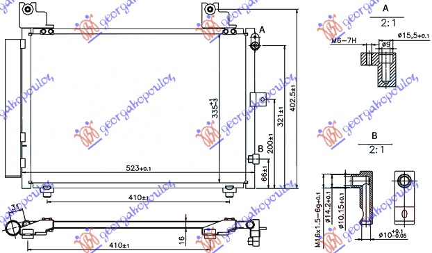 HLADNJAK KLIME 1.3 BENZIN (49.6x35.1) SA FILTEROM