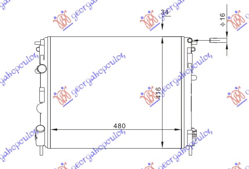 HLADNJAK MOTORA BENZIN/DIZEL (48x41) (BEZ PUMPE) (NA SRAF)