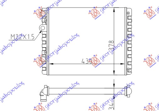 HLADNJAK MOTORA ZA SVE MODELEN (MAN) (-AC) (43x38)