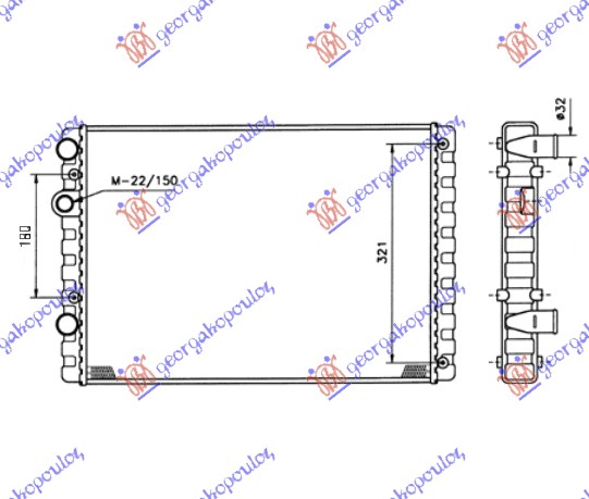 HLADNJAK MOTORA 1.4 FSI BENZIN - 1.7/1.9 DIZEL (51x38)