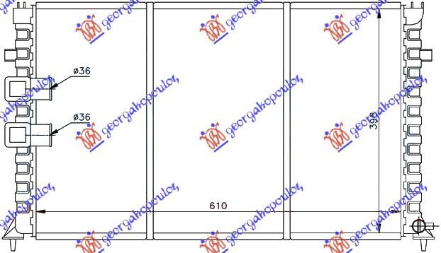 HLADNJAK MOTORA 3.0i - 24V - 2.1 TD (61x39.8) MECH.