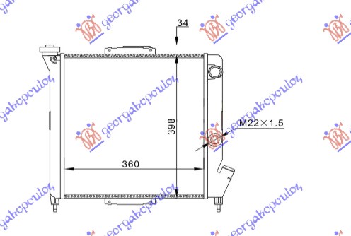 HLADNJAK MOTORA BENZIN (-AC) (36x39.3x2.2)