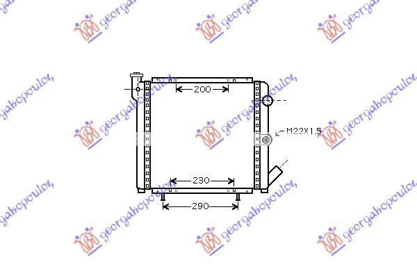 HLADNJAK MOTORA BENZIN (+AC) (39x39.5x1.9)