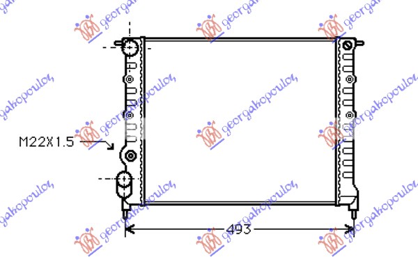 HLADNJAK MOTORA 1.2 - 1.4cc - /AC (43x38)