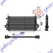 HLADNJAK INTERKULERA 1.6 - 2.0TURBO - 2.0CDTi (66.5x36.2x