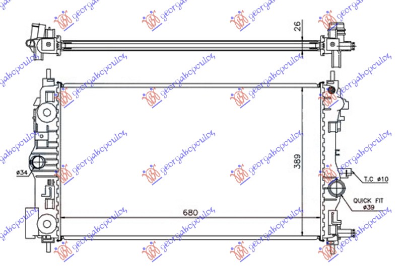 HLADNJAK 1.4TURBO (A14NET - B14NET) BENZIN MAN