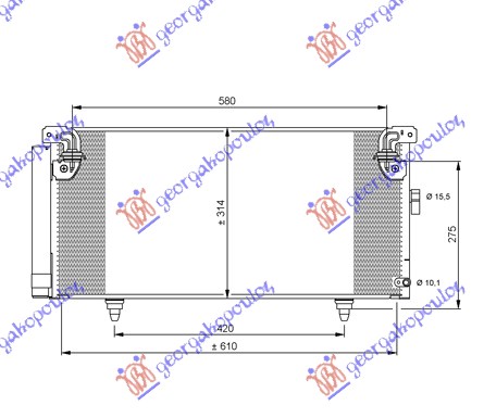 HLADNJAK KLIME BENZIN/DIZEL (61.5x29.7x16)