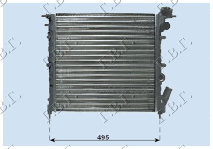 HLADNJAK MOTORA 1.4 (43x37.8)OTVOREN SISTEM