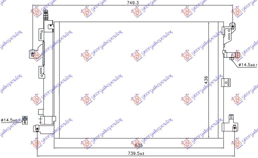 HLADNJAK KLIME BENZIN/DIZEL (635x436x16) 06-