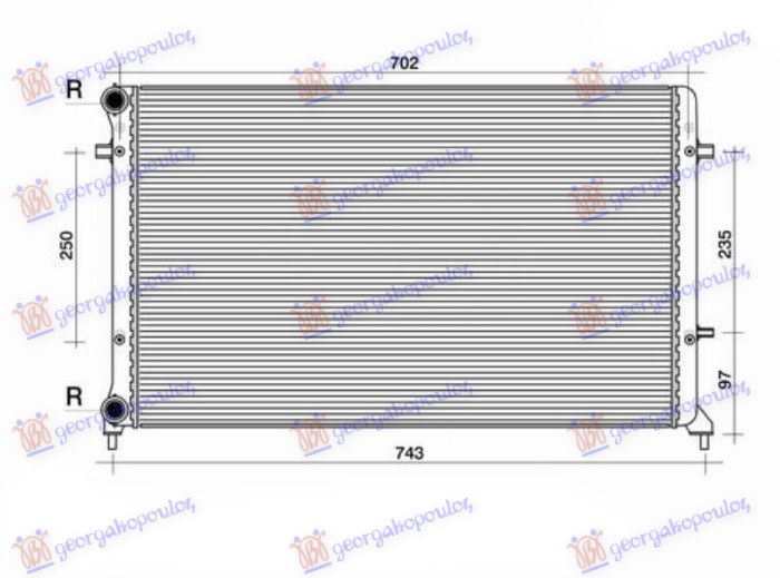 HLADNJAK MOTORA 1.4/1.6/2.0 FSI/SDI (MAN/AUTO) (+AC) (650x415) (LEMLJEN SPOJ)