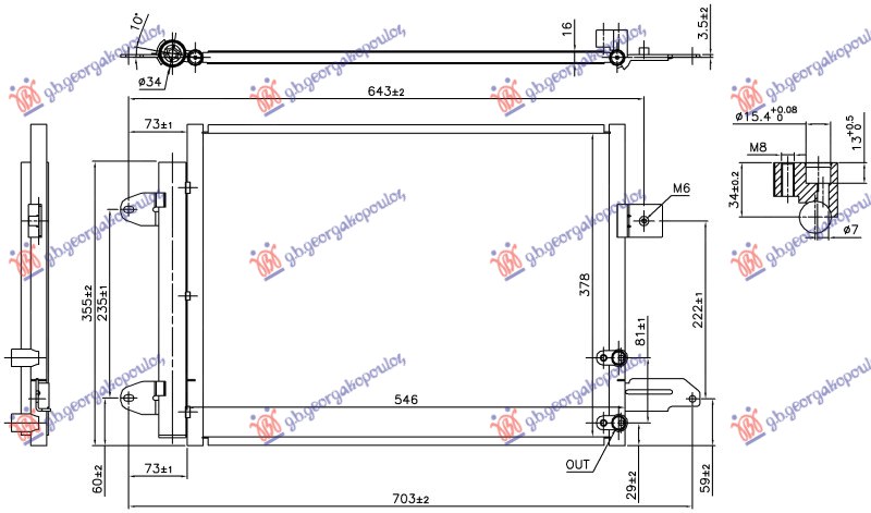 HLADNJAK KLIME 2.5 BENZIN (RS) (MAN/AUTO) (546x378x16)