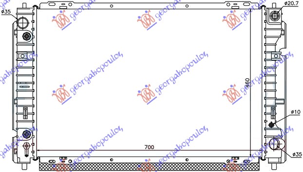 HLADNJAK MOTORA 2.0 - 2.3cc 16V +/ - A/C M/A (70x47)