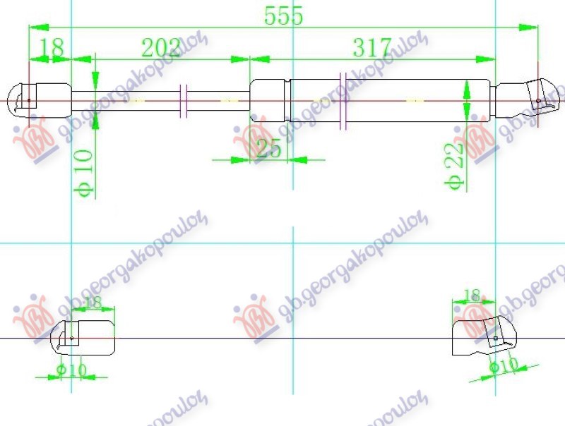 AMORTIZER GEPEK VRATA (555L-585N)