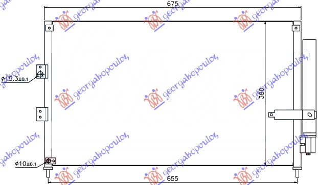 HLADNJAK KLIME 1.3 HIBRID - 1.8 BENZIN (63x38)