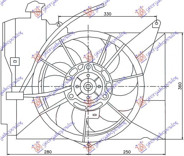 VENTILATOR KOMPLET 1.3 - 1.5JAPAN BENZIN +A/C