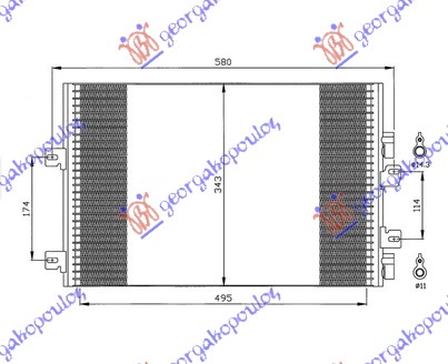 HLADNJAK KLIME 1.5cc DIZEL (50x34) 03 -