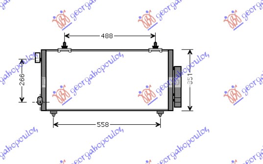 HLADNJAK KLIME A/C 1.8 cc 16V (62.5x35)