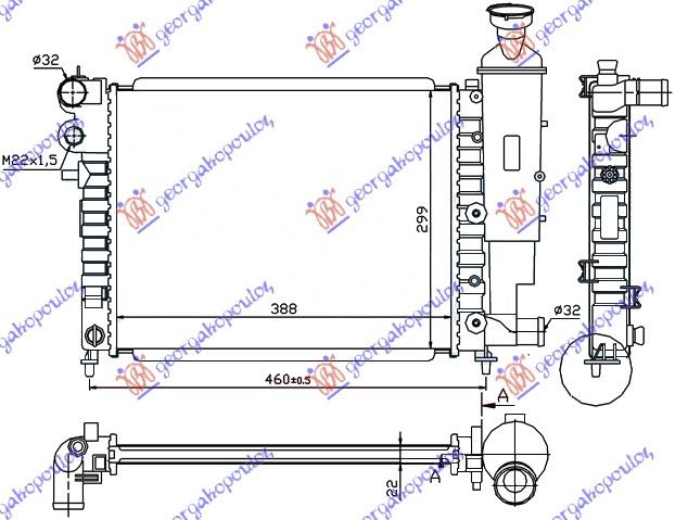 HLADNJAK MOTORA XN-XR-XT (39x32) (VALEO)