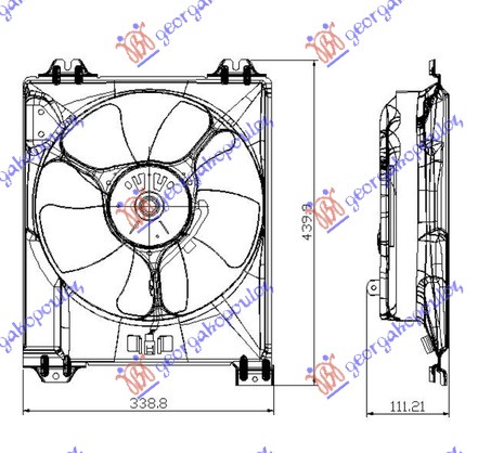 VENTILATOR KOMPLET (1.9JTD 1.9DDiS)