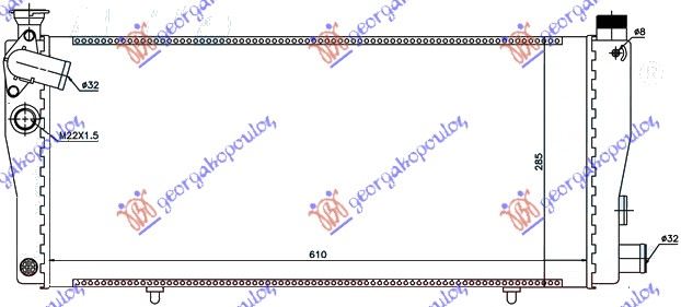 HLADNJAK MOTORA ZA SVE MODELE (+/-AC) (61x28)