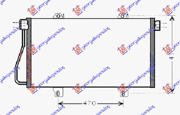 HLADNJAK KLIME 1.9 - 2.5 DIZEL 02 - 03 730x378x16